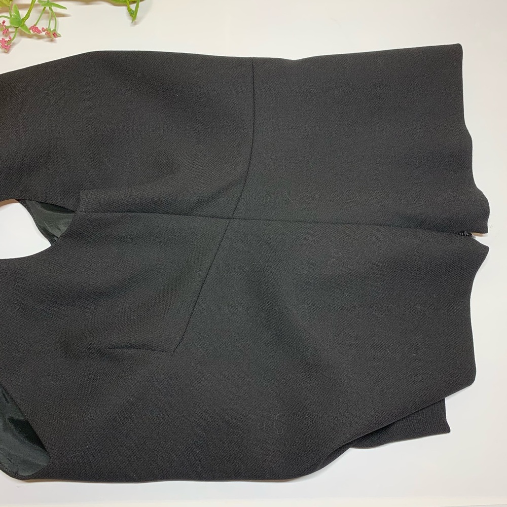 J. Crew Black Wool Lined Structured Shell Top - image 3